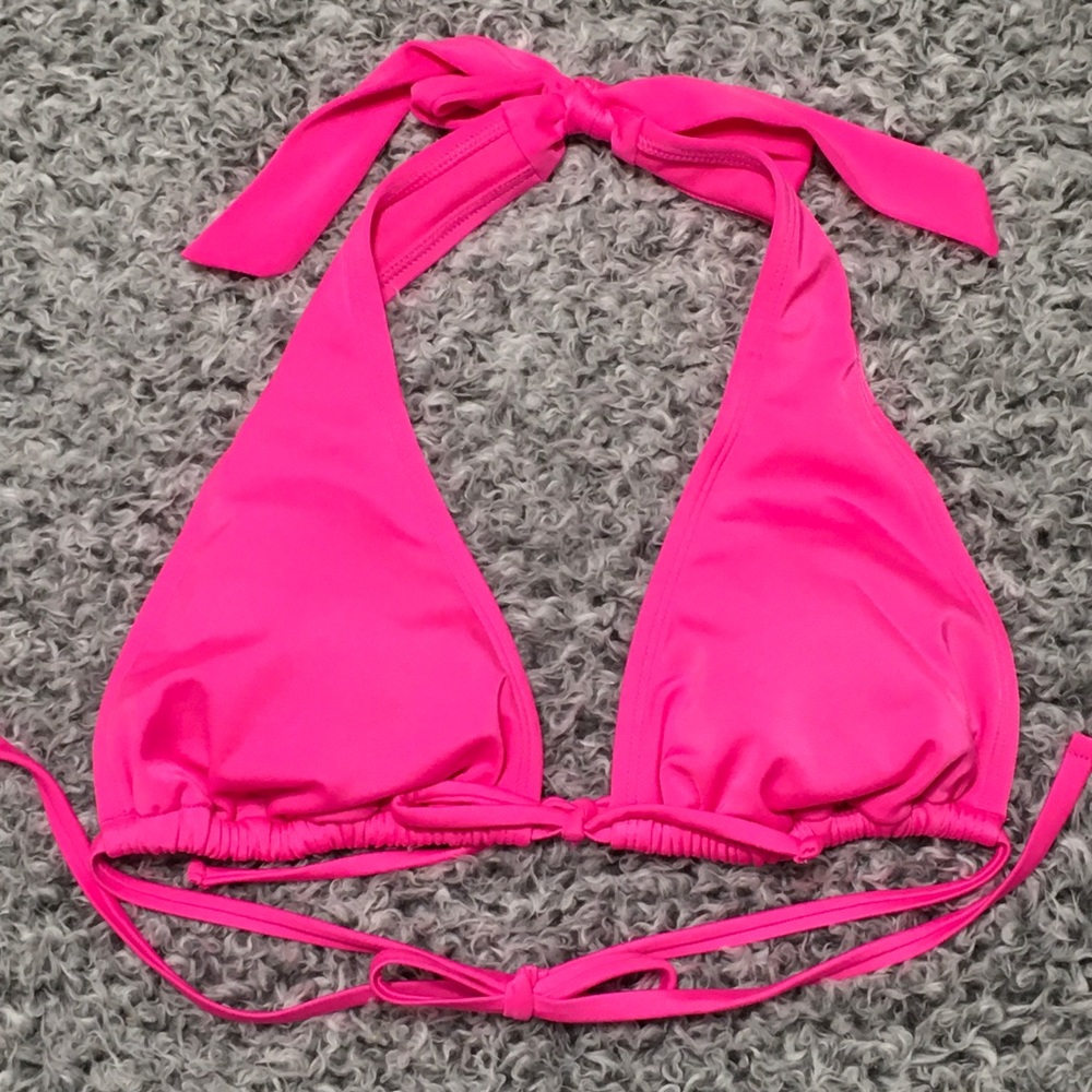 Wild Fable Womens S 4 6 Pink Removable Pads Triangle Adjustable Tie Bikini Top